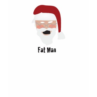 Santa Claus is a fat man ToonEES holiday Christmas shirt design