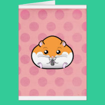 Fat Orange White Syrian Hamster cards