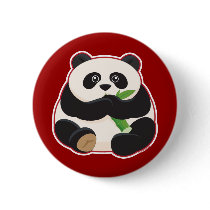 Fat Panda Pinback Button