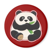 Fat Panda Refrigerator Magnet