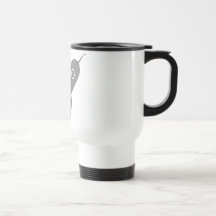 Fat Retro Rocket Ship Grey Gray Mugs