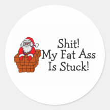Fat Santa Claus Stickers
