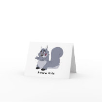 Fat Squirrel Belated Birthday Card