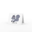 Fat Squirrel Belated Birthday Card by adrianropp Fat Squirrel Belated Birthday Card