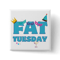 Fat Tuesday Mardi Gras buttons