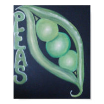 Fat Veggies Peas Poster