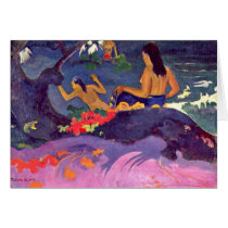 Fatata Te Miti By Paul Gauguin (Best Quality) Greeting Card
