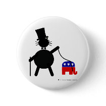 Fatcat and Republican Elephant Pin