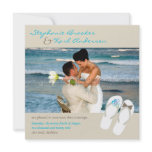 fatfatin Aqua Flip Flops Marriage Announcement invitations