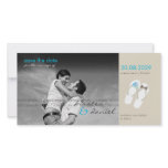 fatfatin Aqua Flip Flops Save Date Announcement Picture Card