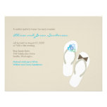 fatfatin Aqua Flip Flops Wedding Party Invitation