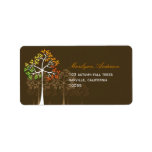 fatfatin Autumn Fall Trees Brown Address Labels