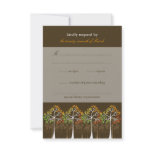 fatfatin Autumn Fall Trees Wedding RSVP Card Personalized Announcements