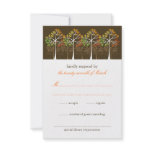 fatfatin Autumn Fall Trees Wedding RSVP Card Personalized Invitations