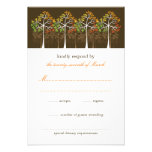 fatfatin Autumn Fall Trees Wedding RSVP Card Personalized Invitations