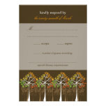 fatfatin Autumn Fall Trees Wedding RSVP Card Personalized Announcements