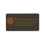 fatfatin Autumn Leaves Pop Tree Address Labels