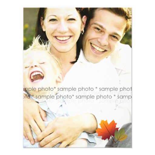 fatfatin Autumn Leaves Pop Tree Thanksgiving Personalized Announcement