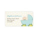 fatfatin Baby Boy Blue Pram Address Labels labels