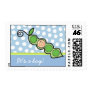 fatfatin Baby Boy Pea in a Pod Birth Announcement Postage Stamps