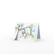 fatfatin Baby Peas in Pod Twin Boys Baby Shower Cards