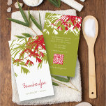 fatfatin Bamboo Leaves Zen Red Green Profile Card Business Card