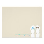fatfatin Beach Aqua Flip Flops Thank You Card Personalized Invites