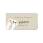 fatfatin Beach Pink Flip Flops Address Label
