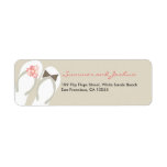 fatfatin Beach Pink Flip Flops Address Label