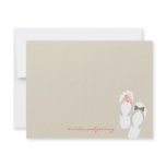 fatfatin Beach Pink Flip Flops Thank You Card Custom Invitation