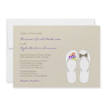 fatfatin Beach Purple Flip Flops Wedding Invite