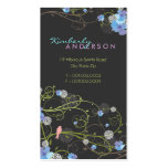 fatfatin Blue Hibiscus Swirls & Swallows business cards