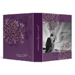fatfatin Boho Purple Spiral Wedding Binder