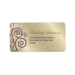 fatfatin Boho Purple Spirals Address Labels