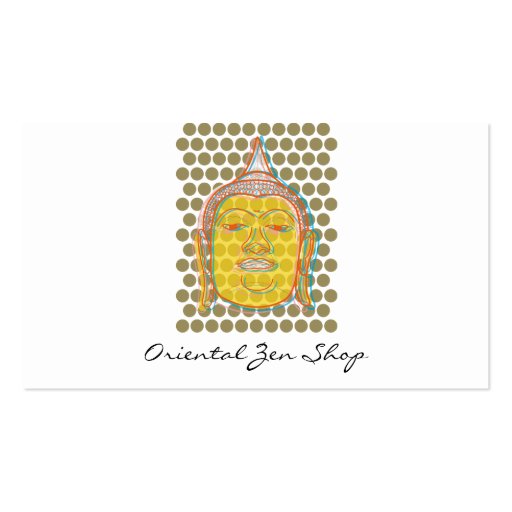fatfatin Buddha Pop Dots Modern Zen Profile Cards Business Card Template (front side)
