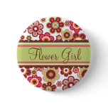 fatfatin Candy Daisies Flower Girl Wedding Button