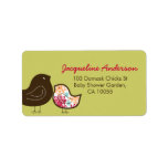 fatfatin Candy Damask Chicks Address Labels