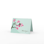 fatfatin Cherry Blossoms Love Birds Thank You Greeting Card
