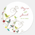 fatfatin Colorful Summer Bird and Swirls Sticker