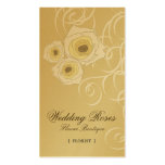 fatfatin Cream Roses & Swirls Profile Card Business Card Template