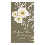 fatfatin Cream Roses & Swirls Profile Card Business Cards