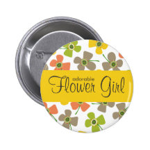 fatfatin Daisy Pop Lime Wedding Name Tag Button