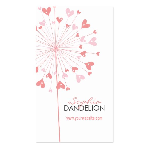 fatfatin Dandelions Love 02 Profile Card Business Cards (front side)