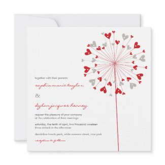 fatfatin Dandelions Love 03 Wedding Invitation invitation