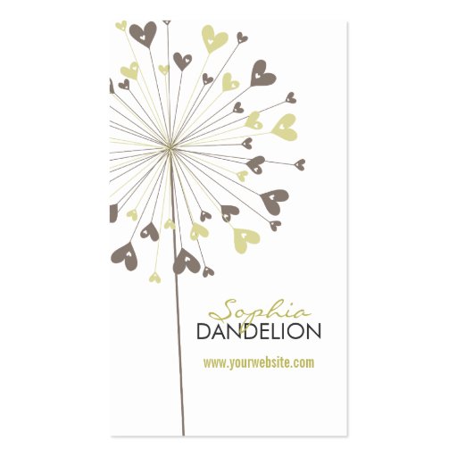 fatfatin Dandelions Love 04 Profile Card Business Card Template