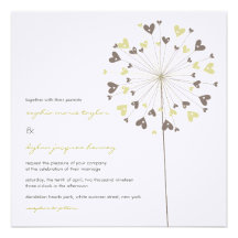 fatfatin Dandelions Love 04 Wedding Invitation