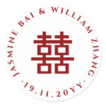 fatfatin Double Happiness Chinese Wedding Sticker