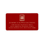 fatfatin Double Happiness Logo Address Labels
