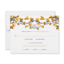 fatfatin Fall Autumn Knotted Love Trees RSVP Card Personalized Invitations