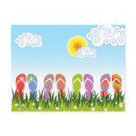 fatfatin Flip Flops Fun in the Sun Custom Postcard postcards